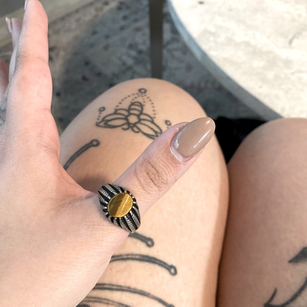 Authentic Tigers Eye Unisex Ring